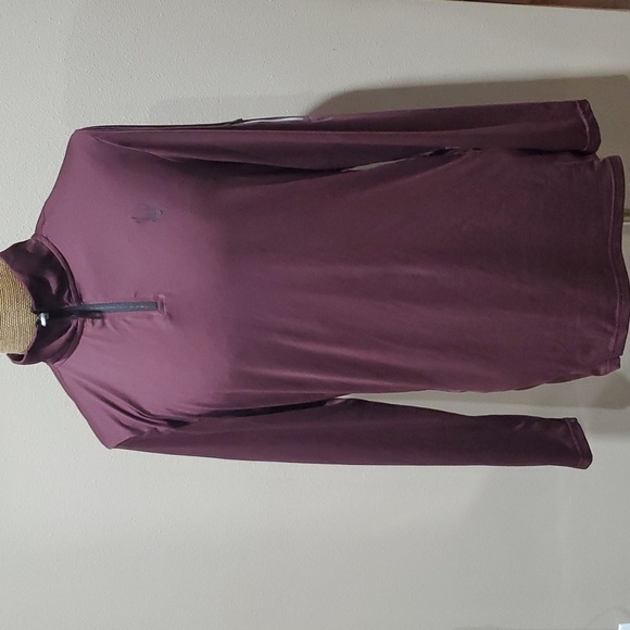 Spyder active NWT base layer burgandy long sleeve 1/4 zip - Picture 2 of 7